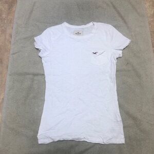 Hollister White Crew Neck Tee
